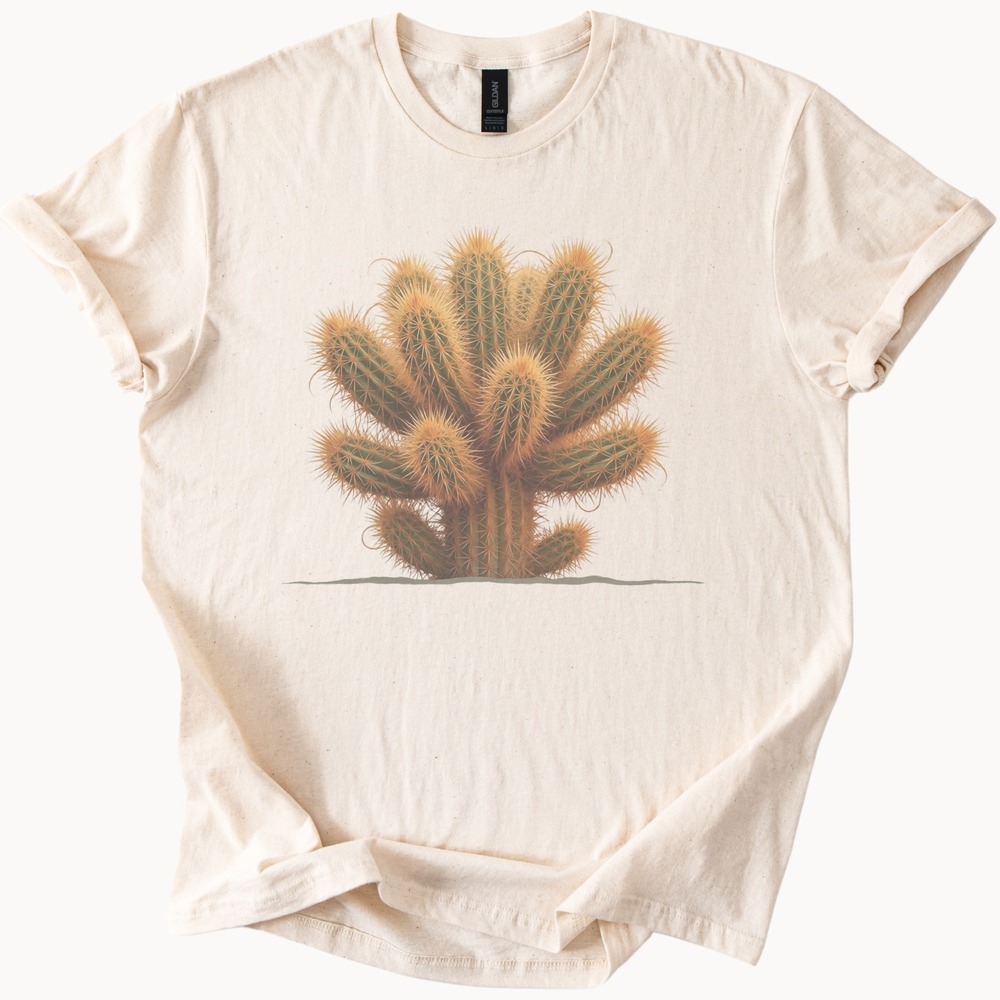 Golden-Spined Columnar Cactus Spreading Its Arms Tee